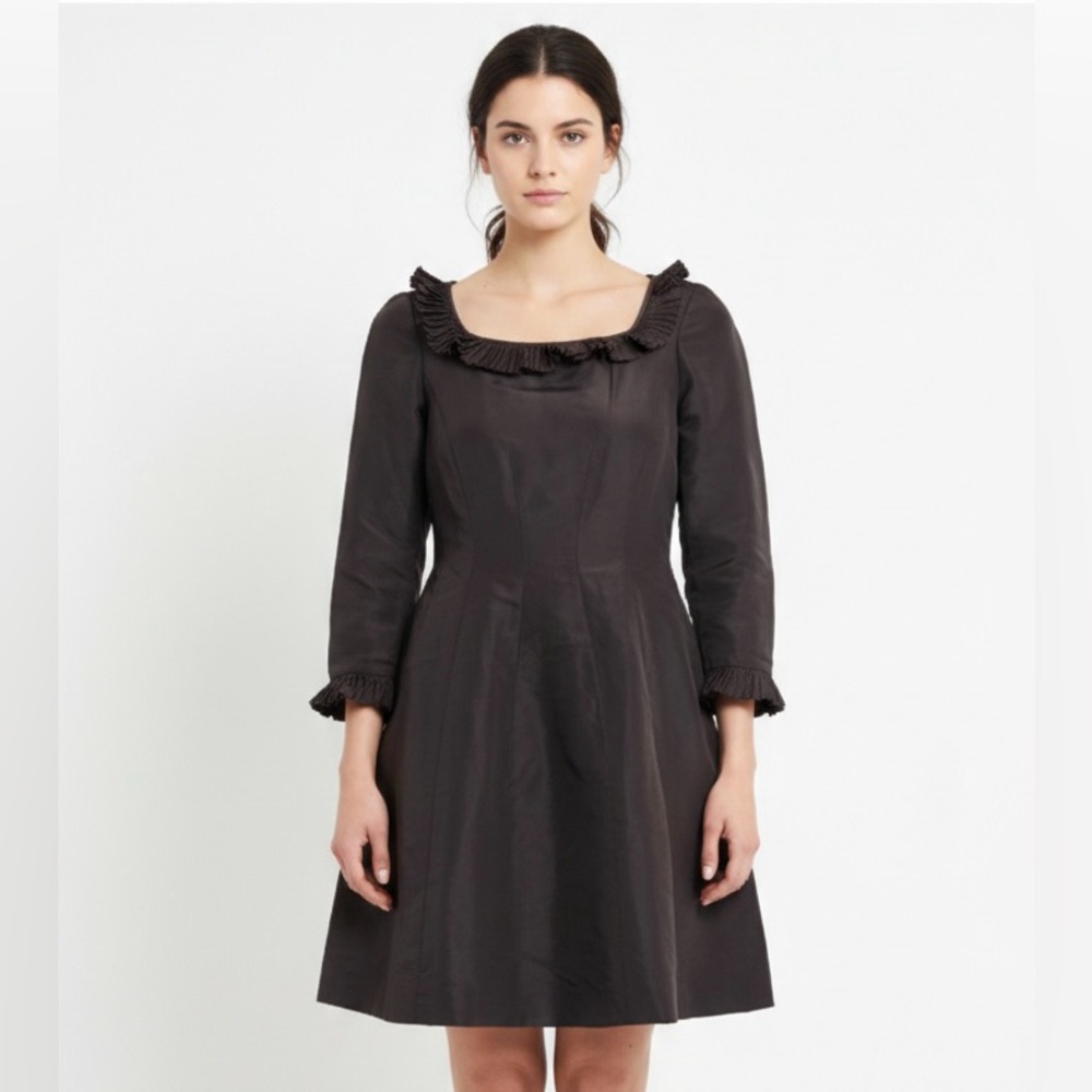 Oscar de la Renta Vintage Black Long Sleeve Dress 8